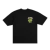 Black Imagine Dragons "Loom World Tour 2024" T-shirt front view with small chest print featuring the band name in pink and "LOOM WORLD TOUR 2024" in yellow text.