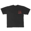 Front view of the Imagine Dragons T-Shirt featuring “Hollywood Bowl” text and small chest graphic on a washed black cotton tee.
