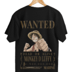 One Piece Merch – Luffy Wanted T-Shirt for Anime Fans - Image 4