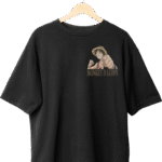 Black Luffy T-Shirt front with small Monkey D. Luffy print and his name