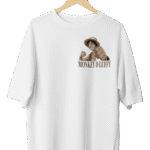 White Luffy T-Shirt front with subtle Luffy graphic and text