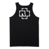 Back view of the Weisse Balken Rammstein T-Shirt showing plain black design with clean finish.